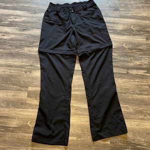 MEGELLAN WOMEN’S CONVERTIBLE PANTS. BLACK. SIZE MEDIUM.